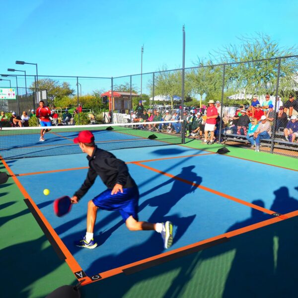 TOBWOLF Pickleball Court Marking Kit, Portable Temporary Pickleball Court Lines Markers with Tape & 8PCS Sandbags, No Measurement Required Official Size Pickleball Lines Marking Set for Outdoor Indoor