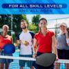 Pickleball Paddles Set of 2 - Carbon Fiber Pickle Ball Rackets 2 Pack with Polypropylene Honeycomb Core, 6 Pickle Ball Set & Bag - USAPA Approved T300 Graphite Pickleball Rackets Set for Men & Women