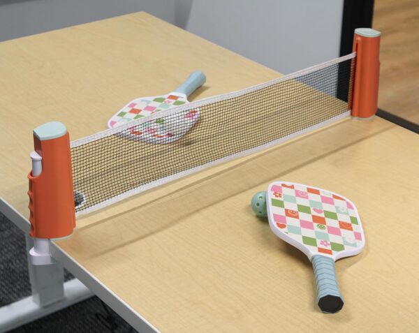 NPW Tabletop Pickleball Game Set | Indoor Desktop Pickleball Includes Net, Pickleball Balls, and Two Paddles | Pickleball Set