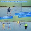 Pickleball Practice Net, Rebounder for Dink Volley Solo Training, Mini Small Pickleball Net for Competitive Game, Portable Convertible Setup for Outdoor Driveway Backyard, Easy Store for Indoor Garage