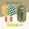 Pickleball Paddles Set of 2/4 - USAPA Approved Graphite/Fiberglass Pickleball Racket, 2/4 Pickleball Rackets, 4 Balls and 1 Portable Carry Bag, Pickle Ball Set for Men Women