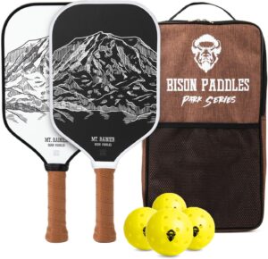 Carbon Fiber Pickleball Paddle Set of 2 - National Parks Edition | Durable Unibody Construction | Textured Carbon Fiber Surface | Every Purchase Helps Fund National Parks