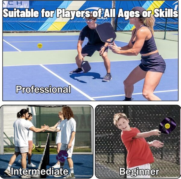Pickleball Balls, USAPA Approved 40 Holes Outdoor Pickleball Balls, High Elasticity & Durable Paddle Balls for All Style Pickleball Paddles