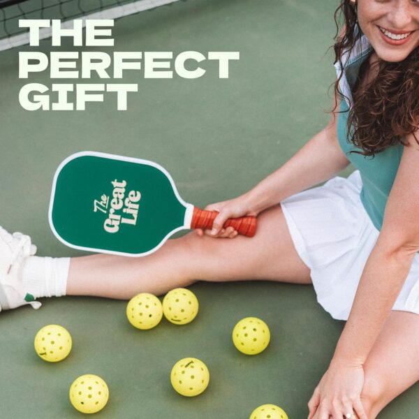 Premium Pickleball Paddle | Carbon Fiber | Beginner Friendly | 6in. Handle | Honeycomb Core | Lightweight | Single Paddle + Paddle Cover Included | Retro & Stylish