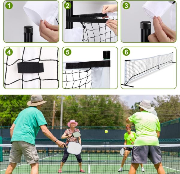 TOBWOLF 22x3ft Pickleball Net, Official Regulation Size for Indoor/Outdoor Play