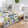 Pickleball Blanket Lightweight Soft Cozy Flannel Throw Blanket Bedding Decor for Pickleball Lovers Kids Women Men Adults Gifts 50"x40"