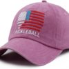 Pickleball Hats for Men Women, Adjustable Cotton American Flag Baseball Cap