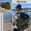 Fishing Backpack, Tackle Bag With Rod Holders, 40L Capacity With Cooler, Rain Cover, Insulated Pocket, 4 Tackle Trays Included (Jet Black)