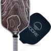 Titanium PET Carbon Fiber Pickleball Paddle Racket - Thermoformed and Edge Foam Injected Hybrid Shape 16mm Pickleball Paddles - USAP Approved USAPA Rackets (Hybrid, Titanium)