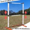 Zdgao Small Pickleball Net Set- 10FT Mini Pickleball Net, 4FT Adjustable Height Dink Training Rebounder Net with Outdoor Pickleballs, Paddles Set of 2 and Carry Bag for Driveway, Backyard