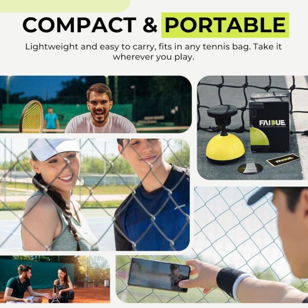 Tennis & Pickleball Fence Phone Mount - Gift Idea for Men and Women - Training Accessories for Boys and Girls - Record Stream and Relive Your Tennis Matches