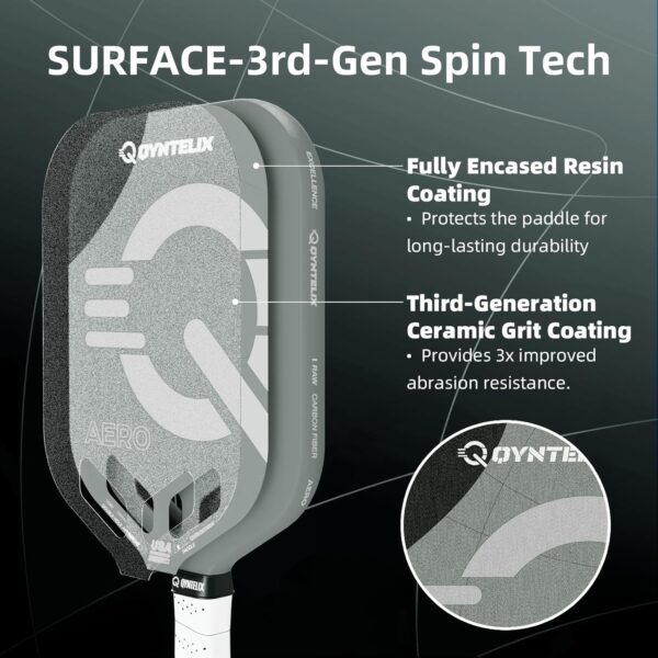 Pickleball Paddle, 20mm Polypropylene Honeycomb Core, T700 Carbon Fiber Surface Pickleball Paddle with High Grit Spin, USAPA Approved Professional Thermoformed Pickleball Paddles