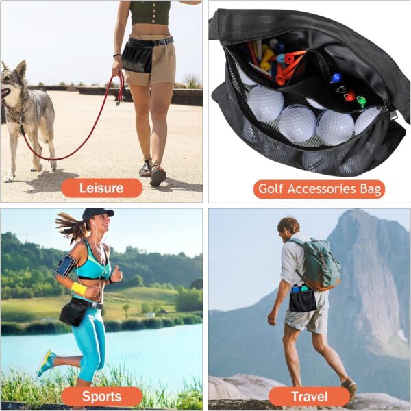 Tennis Ball Holder, Pickleball Holder Bag for Women, Men & Teens, Ball Pouch, Mesh Waist Hip Bag Carrier, Easy Holding 6-8 Pickle Balls or Tennis, Versatile Accessories & Gifts