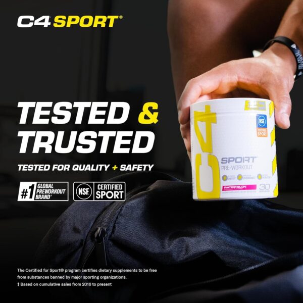 Cellucor C4 Sport Pre Workout Powder Watermelon - Pre Workout Energy with Creatine + 135mg Caffeine and Beta-Alanine Performance Blend - NSF Certified for Sport 30 Servings