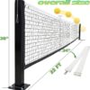 Pickleball Court Net System, Pickleball Net Set – 22 FT Regulation Net with 2 Pickleball Posts, Premium-Grade Brass Winder, Professional Net, Surface Mount – Ideal for Indoor or Outdoor Use