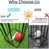 MYKUJA Pickleball Retriever, Ball Basket Holder, Pickleball Ball Hopper Collector Saver for Pickleball Ball Pickup, Anti-wear Ball Hopper for Trainer, Easy Carry