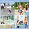 Fostoy Portable Pickleball Net with Wheels, Pickleball Set with 4 Fiberglass Paddles & 6 Pickleballs, Carry Bag, for Backyards Driveways and Garages