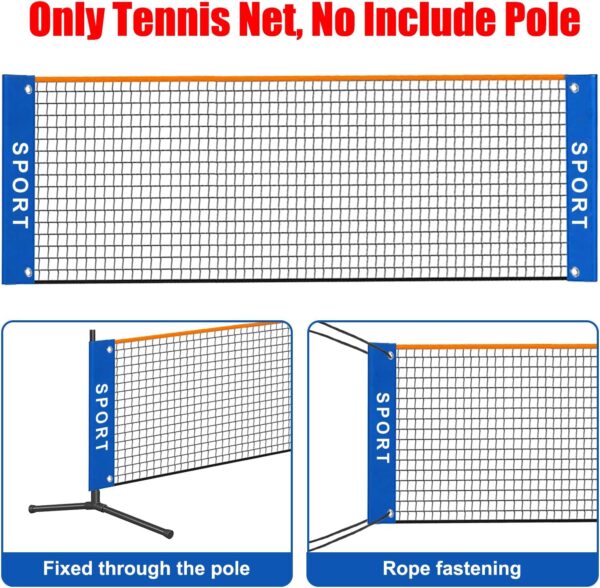 Eastgoing 10 ft Mini Portable Soccer Tennis Net | Pickleball Net for Driveway Backyard. Easy Assemble Beach Tennis Net -（Only Net）