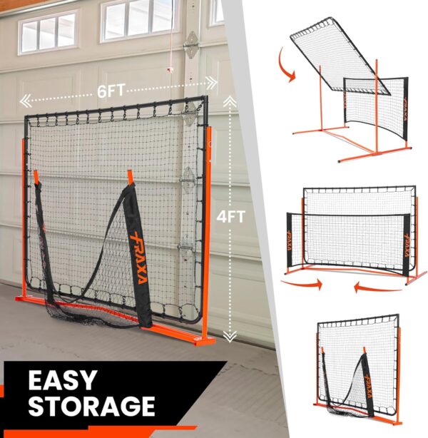 Fraxa Pickleball Rebounder Training Equipment - Pickleball Net for Solo Practice Drives Dinks Volley Accuracy - Portable for Outdoor Driveway Backyard Indoor Garage