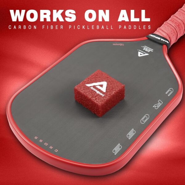AMA SPORT Pickleball Paddle Eraser Carbon Fiber Pickle Ball Racket Cleaner Pickleball Accessories for Removing Ball Residue & Dirt, Restores Grip & Spin