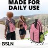 Pickleball Bag - Pickleball Bags for Women Men, Crossbody Sports Backpack – Adjustable Sling Bag with Hanging Fence Hook