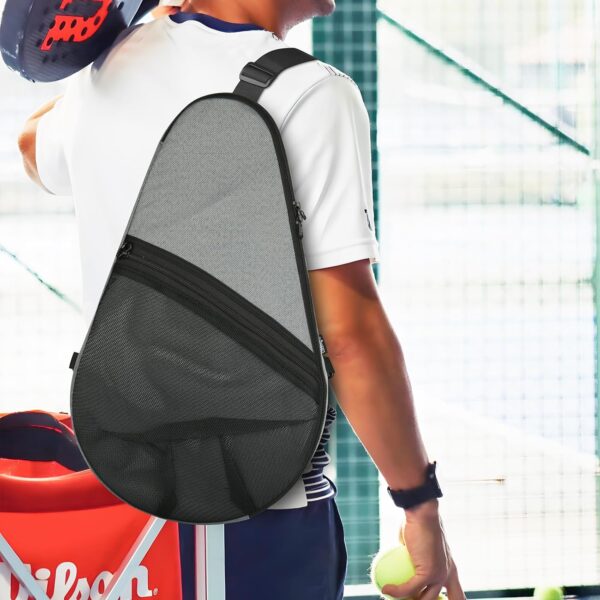 Cosmos Padel Racket Bag Pickleball Paddle Sling Backpack Padel Racquet Storage Bag, Padel (Paddel Tennis) Equipment Carrying Bag with Mesh Pocket for 2 Paddles Ball Water Bottle & Accessory