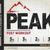 Creatine 3G Peak Post Workout Recovery Powder - 5G BCAA 2:1:1 - Glutamine 2G - Creatine Monohydrate Muscle and Strength Building Supplement - 30 Servings - Tropical Mango