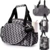 Pik’le’Ball Sport Premium Women's Pickleball Bag – Stylish and Versatile Sports Bag with Water Bottle Holder, Padded Paddle Pocket, and Spacious Design (fits 2+ Paddles!)
