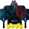Helium Pro Carbon Fiber Pickleball Paddles - USAPA Certified - High-Spin Texture, Lightweight Honeycomb Core