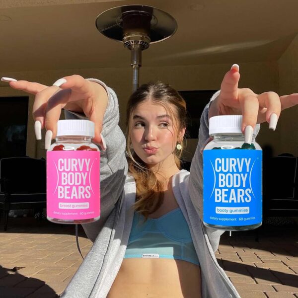 Top Support & Peach Support Combo Pack Gummies for Women | Workout Aid | Fitness Supplement |9 Herbal Extracts | Essential Vitamins | Berry Flavor | 2 Bottles | (120 Gummies Count)
