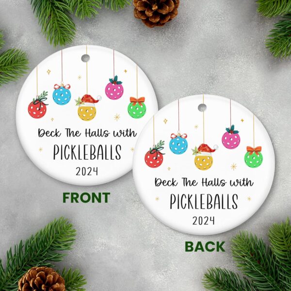 FLAGWIX Pickleball Gifts - Christmas Ornaments 2024 - Ceramic Ornaments for Women, Friends, Pickleball Lovers - Tree Decoration