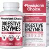 Physician's CHOICE Digestive Enzymes - Multi Enzymes, Organic Prebiotics & Probiotics for Digestive Health & Gut Health - Meal Time Discomfort Relief & Bloating - Dual Action Approach - 60 CT