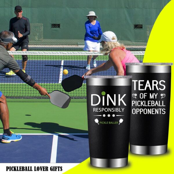 Pickleball Gifts for Men Women - Gifts for Pickleball Lovers - Valentine's Day, Christmas, Birthday Gifts for Pickleball Player - Tears of My Pickleball Opponents - Dink Responsibly Tumbler