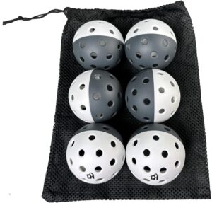 DH Mythic Outdoor Pickleball Dual-Tone Balls 6-Pack, Unique Dual Colors, Mythology-Inspired, 40-Hole High Bounce, USAPA Compliant for Divine Performance