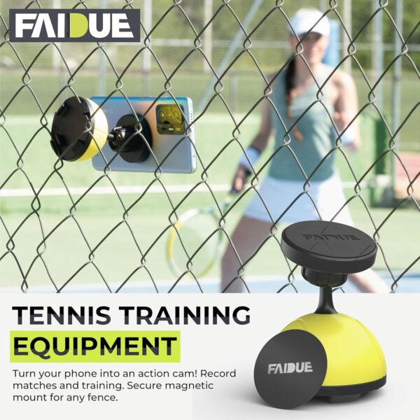 Tennis & Pickleball Fence Phone Mount - Gift Idea for Men and Women - Training Accessories for Boys and Girls - Record Stream and Relive Your Tennis Matches