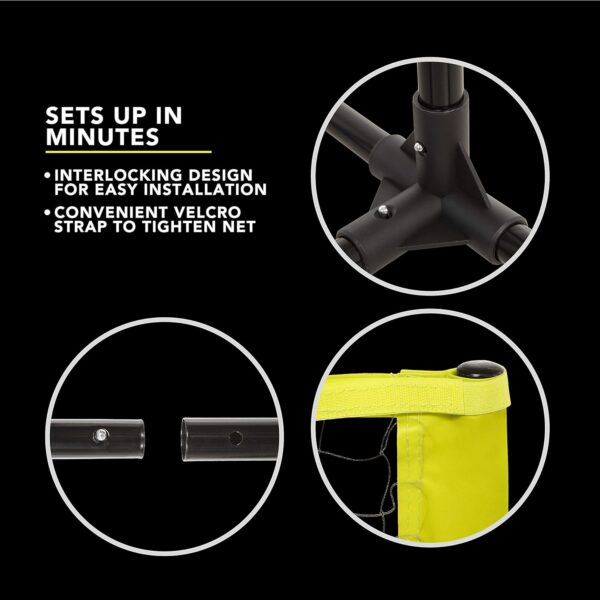 Triumph Sports 4 Square Volleyball/Badminton Combo and Pickleball Combo Accessories Included - Multiple Styles Available