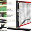 Pickleball Set with Net for Driveway, Portable Regulation Size Pickleball Net System with Paddle Set of 4, Outdoor Pickleballs, Carry Bag, Weather Resistant Metal Frame