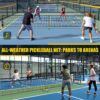 Pickleball Set with Net, Portable 3-in-1 Pickle Ball Net with Wheels, 6FT/11FT/22FT Pickleball Net with Carry Bag, Designed for All Weather Conditions Steady Metal Frame for Outdoor Indoor Driveway