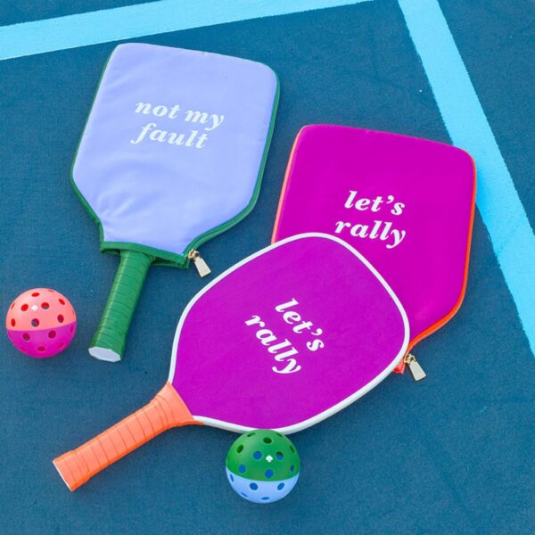 Kate Spade New York Let's Rally Blue and Pink Pickleball Set Including 2 Paddles, 2 Paddle Covers, and 2 Pickleball Balls Two Tone, Let's Rally