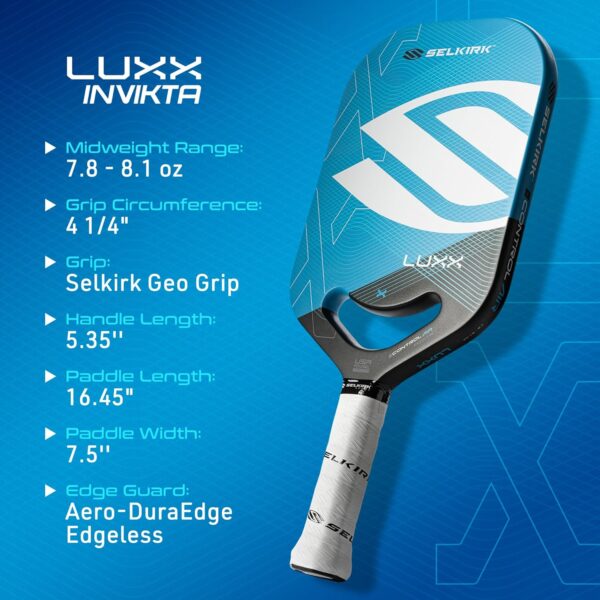 Selkirk Sport LUXX Control Pickleball Paddle | Carbon Fiber Paddle with Polypropylene X7 Core | Designed for Unmatched Control and Added Power