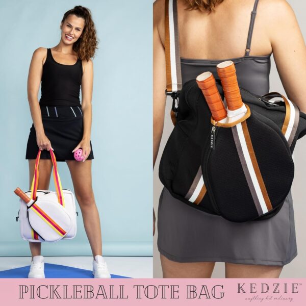 KEDZIE Pickleball Tote Bags Pickleball Crossbody Bag Portable Pickle Ball Bag For Women and Men