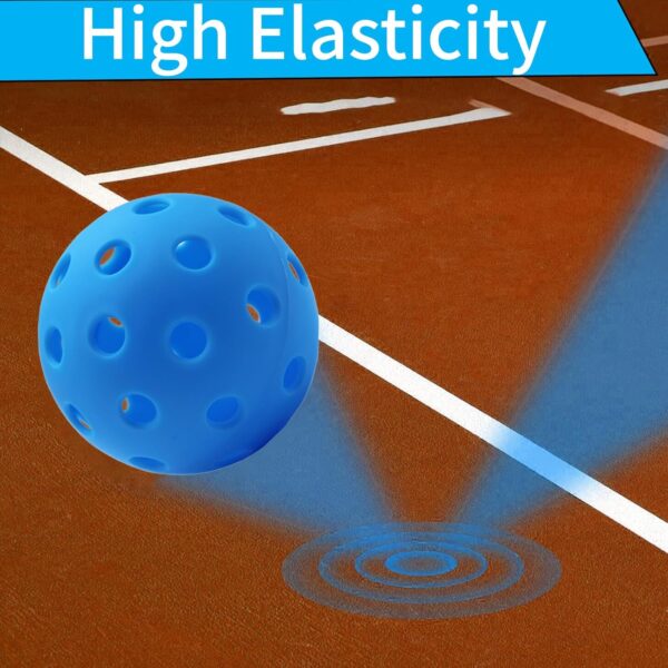 Pickleball Balls, USAPA Approved 40 Holes Outdoor Pickleball Balls, High Elasticity & Durable Paddle Balls for All Style Pickleball Paddles