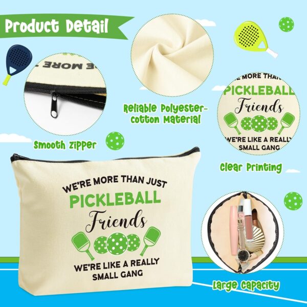 JAPBOR Makeup Bag for Pickleball Player - Pickleball Lover Inspirational Gifts for Women, Love Pickle Ball Zipper Organizer Cosmetic Bag, Ball Sport Travel Toiletry Pouch for Coach Fan Gift