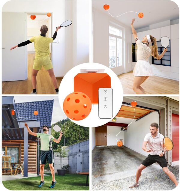 Pickleball Trainer, Pickleball Practice Remote Control Auto Adjust Height, Match Buddy Electric Pickleball Training Aids for All Ages, Durable Player Pickleball Equipment for Solo Training Beginner