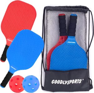 Kids Pickleball Paddles Set of 2 - Lightweight Pickleball Racket, Outdoor Games for Kids Ages 4-8, Pickleball Gifts for Training Beach & Backyard Ages 8-12