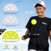 Franklin Sports Training Pickleballs - Training Pickleballs for Beginners + Skill Practice - 69mm or 80mm Outdoor Pickleballs - Pickleball 3 Pack - Optic Yellow
