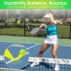 Avesfer 6/12/20/40 Pack Mini Pickleballs (Diameter 42mm) Soft Eva Anti-Crack Hollow Quiet Training Pickle Balls Great for Pickleball Drills Green