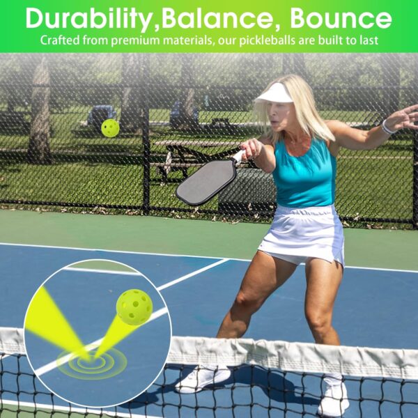Avesfer 6/12/20/40 Pack Mini Pickleballs (Diameter 42mm) Soft Eva Anti-Crack Hollow Quiet Training Pickle Balls Great for Pickleball Drills Green