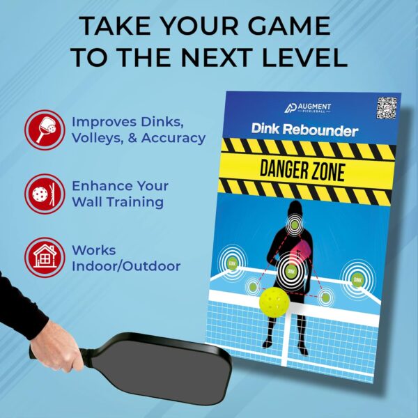 Augment Pickleball Rebounder - Ultimate Pickleball Training Aid for Pickleball Practice - Improve Your Dinks and Reflexes at The Net