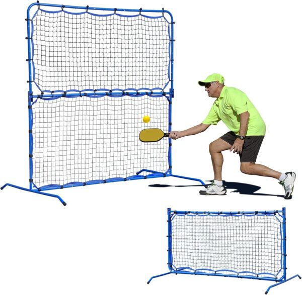 6FT Mini Pickleball Practice Net, Rebounder for Dink Volley Solo Training, Small Pickleball Net for Competitive Game, Freely Convertible Setup for Outdoor Driveway Backyard and Indoor Garage